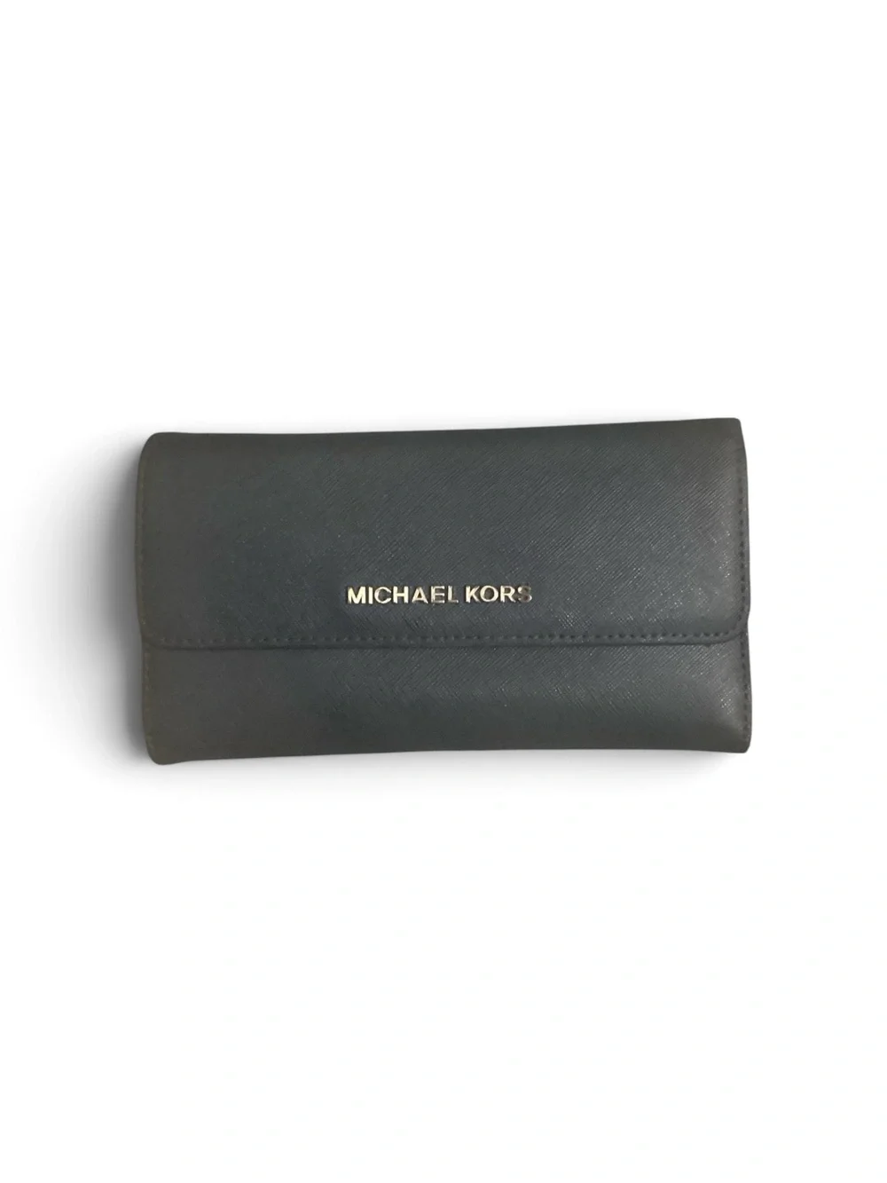 Michael Kors Black Leather Wallet with Gold Logo